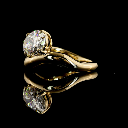 1.54 CT Oval Lab Grown Diamond Solitaire Ring Sz. 3.5 (E Color and VS1 Clarity)