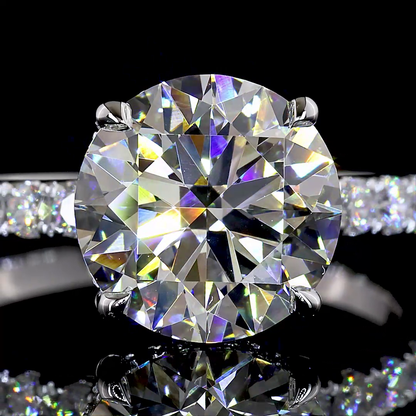 3.57 CTTW Round Lab Grown Diamond Hidden Halo Ring Sz. 6.5 (E Color and VVS2 Clarity)