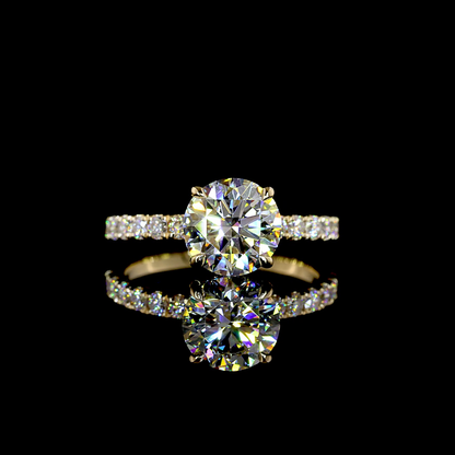 2.47 CTTW Round Lab Grown Diamond Hidden Halo Ring Sz. 6.5 (E Color and VS1 Clarity)