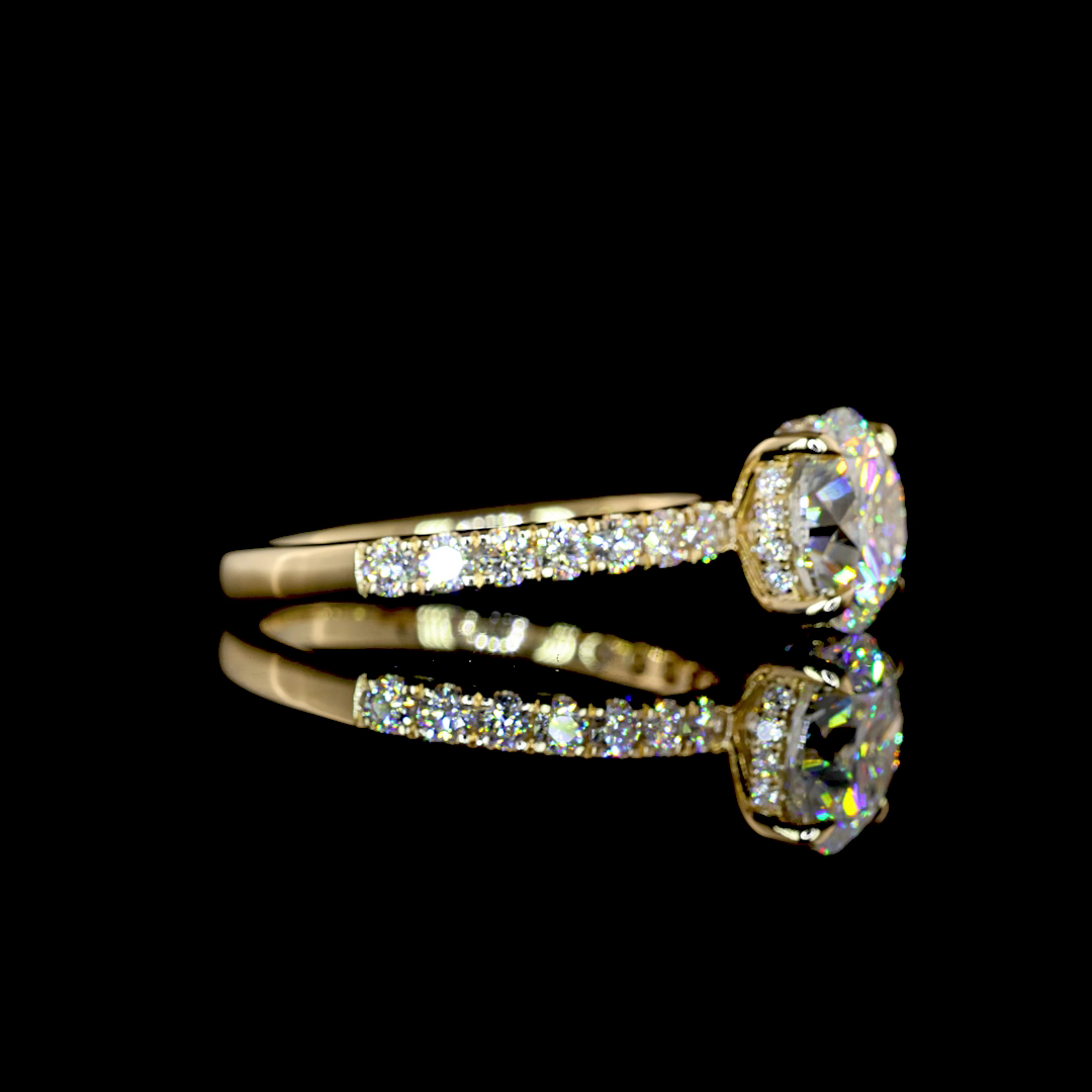 2.47 CTTW Round Lab Grown Diamond Hidden Halo Ring Sz. 6.5 (E Color and VS1 Clarity)