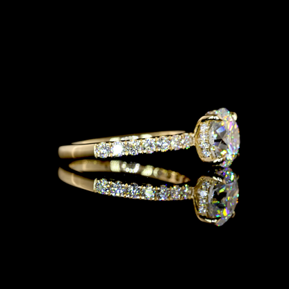 2.47 CTTW Round Lab Grown Diamond Hidden Halo Ring Sz. 6.5 (E Color and VS1 Clarity)