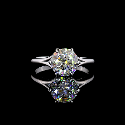 2.02 CT Round Lab Grown Diamond Solitaire Ring Sz. 6 (D Color and VVS1 Clarity)