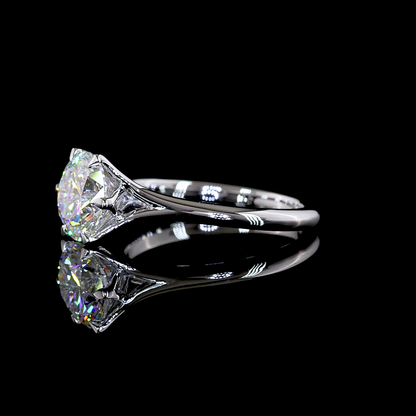 2.02 CT Round Lab Grown Diamond Solitaire Ring Sz. 6 (D Color and VVS1 Clarity)