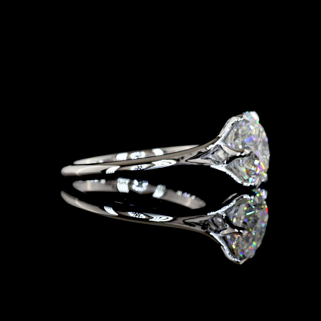 3.06 CT Round Lab Grown Diamond Solitaire Ring Sz. 6 (E Color and VVS2 Clarity)