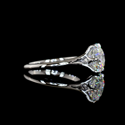 3.06 CT Round Lab Grown Diamond Solitaire Ring Sz. 6 (E Color and VVS2 Clarity)