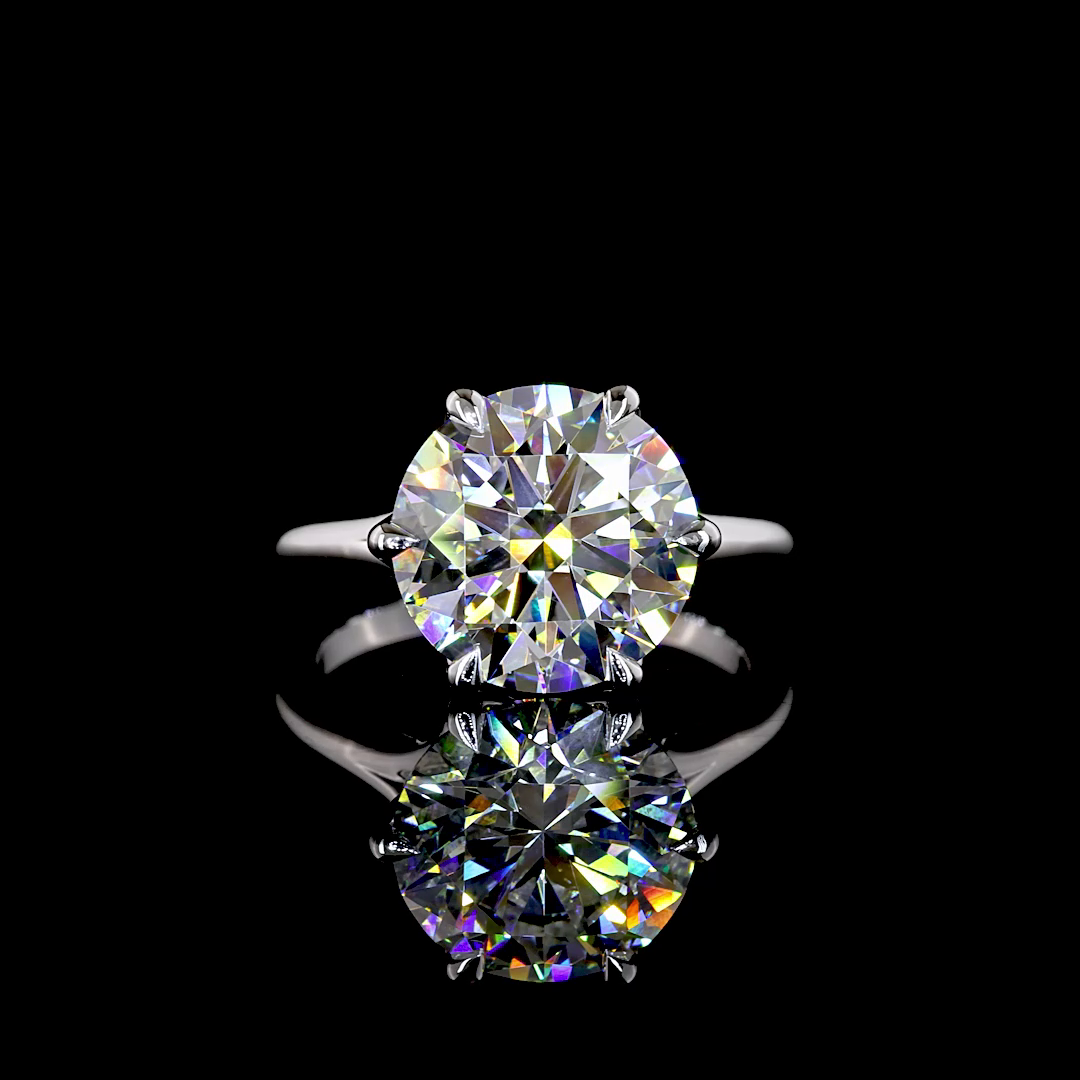 5.02 CT Round Lab Grown Diamond Solitaire Ring Sz. 6 (E Color and VVS2 Clarity)
