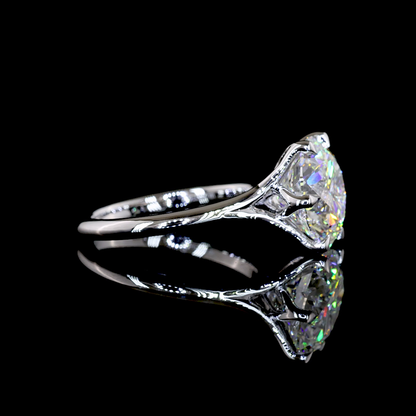 5.02 CT Round Lab Grown Diamond Solitaire Ring Sz. 6 (E Color and VVS2 Clarity)