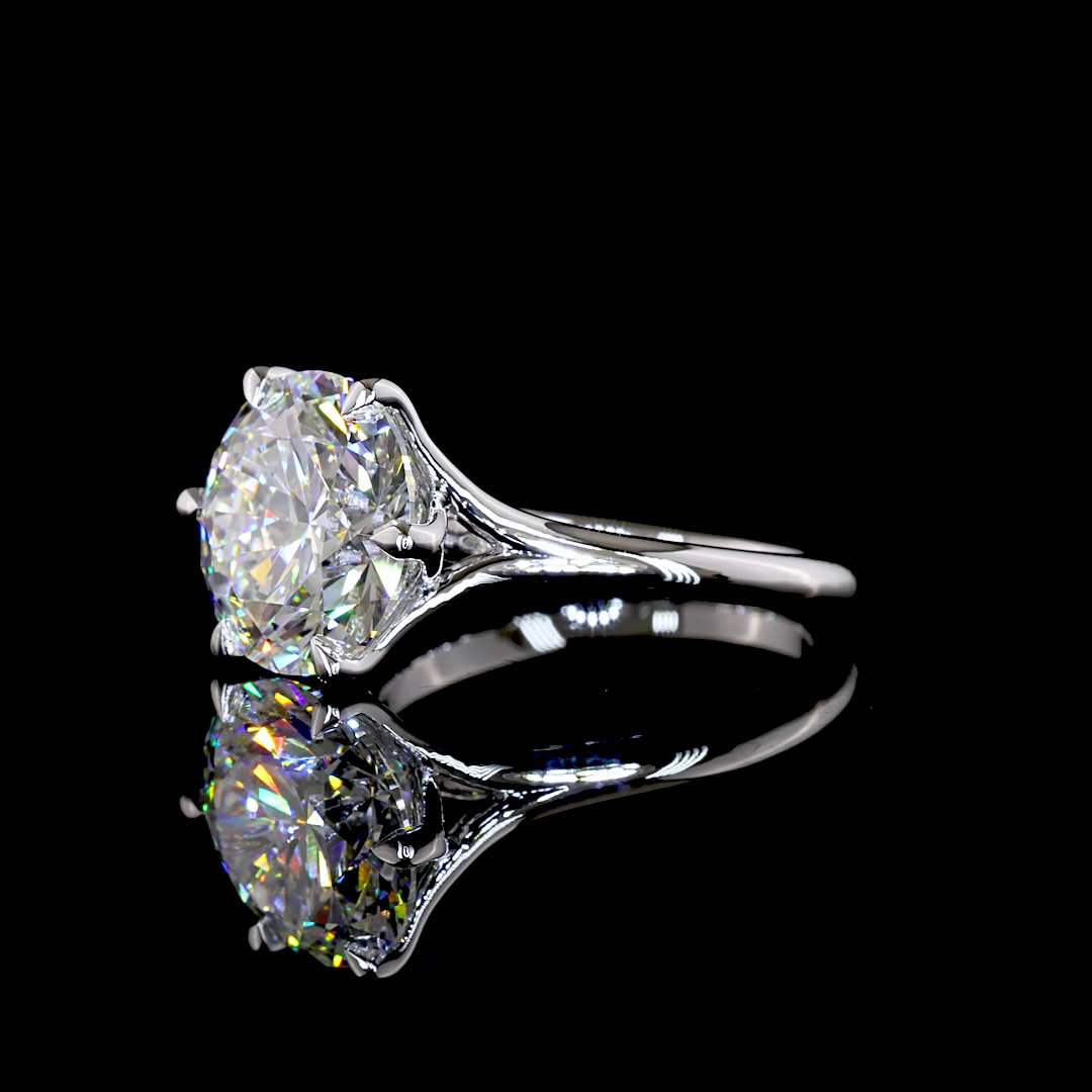 5.02 CT Round Lab Grown Diamond Solitaire Ring Sz. 6 (E Color and VVS2 Clarity)