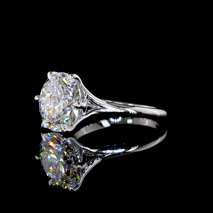 5.02 CT Round Lab Grown Diamond Solitaire Ring Sz. 6 (E Color and VVS2 Clarity)