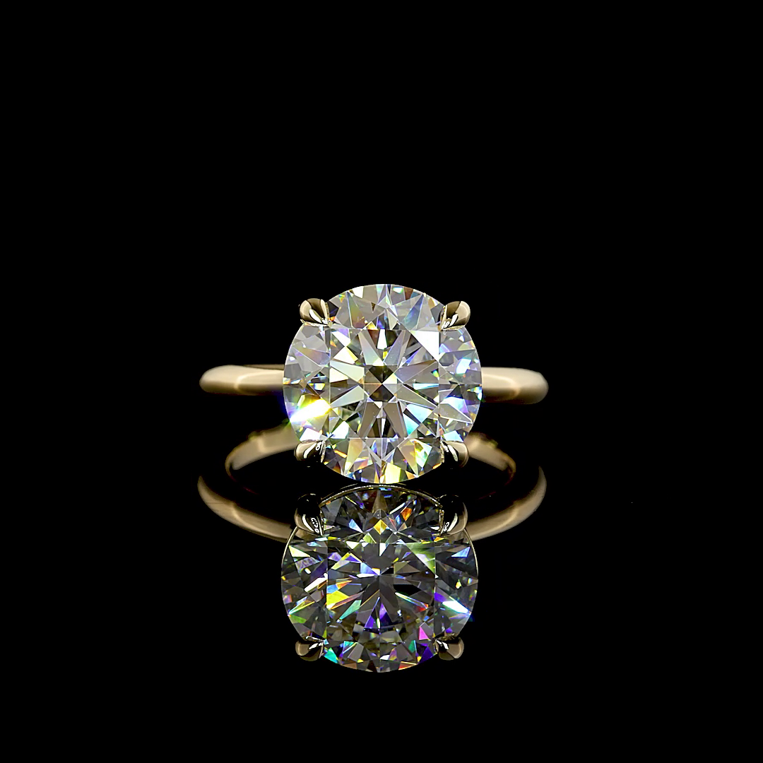 5.08 CT Round Lab Grown Diamond Solitaire Ring Sz. 6.5 (E Color and VVS2 Clarity)