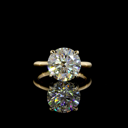 5.08 CT Round Lab Grown Diamond Solitaire Ring Sz. 6.5 (E Color and VVS2 Clarity)