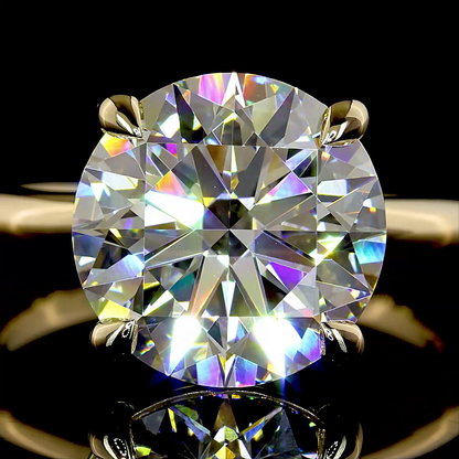 5.08 CT Round Lab Grown Diamond Solitaire Ring Sz. 6.5 (E Color and VVS2 Clarity)
