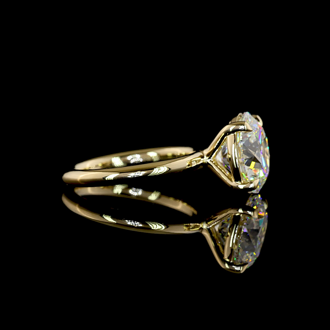5.08 CT Round Lab Grown Diamond Solitaire Ring Sz. 6.5 (E Color and VVS2 Clarity)
