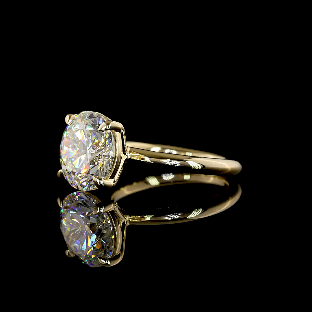 5.08 CT Round Lab Grown Diamond Solitaire Ring Sz. 6.5 (E Color and VVS2 Clarity)