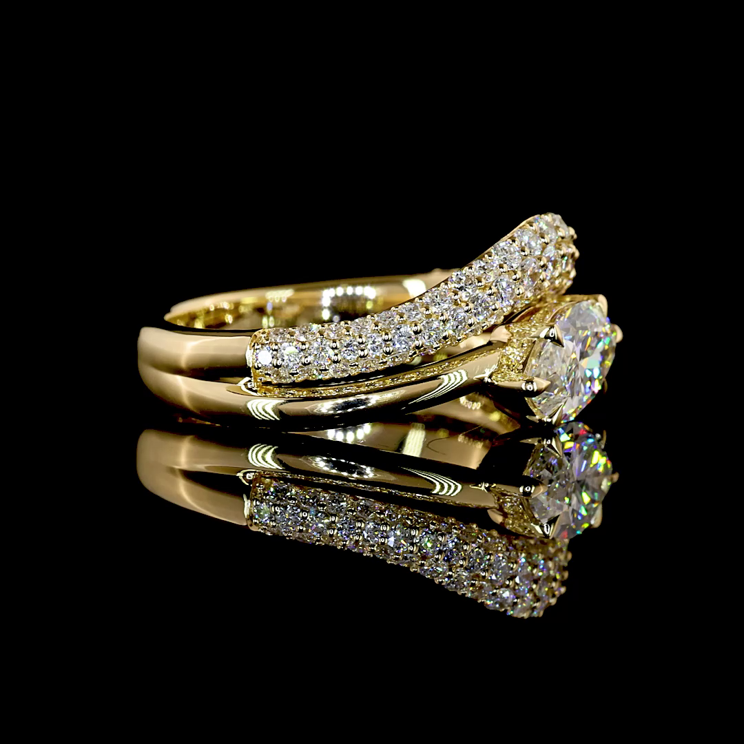 1.69 CTTW Marquise Lab Grown Diamond Solitaire Diamond Shank Ring Sz. 6.5 (E Color and VS1 Clarity)