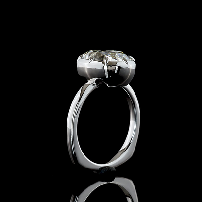 4.15 CT Antique Cushion Lab Grown Diamond Solitaire Ring Sz. 6.5 (E Color and VVS2 Clarity)