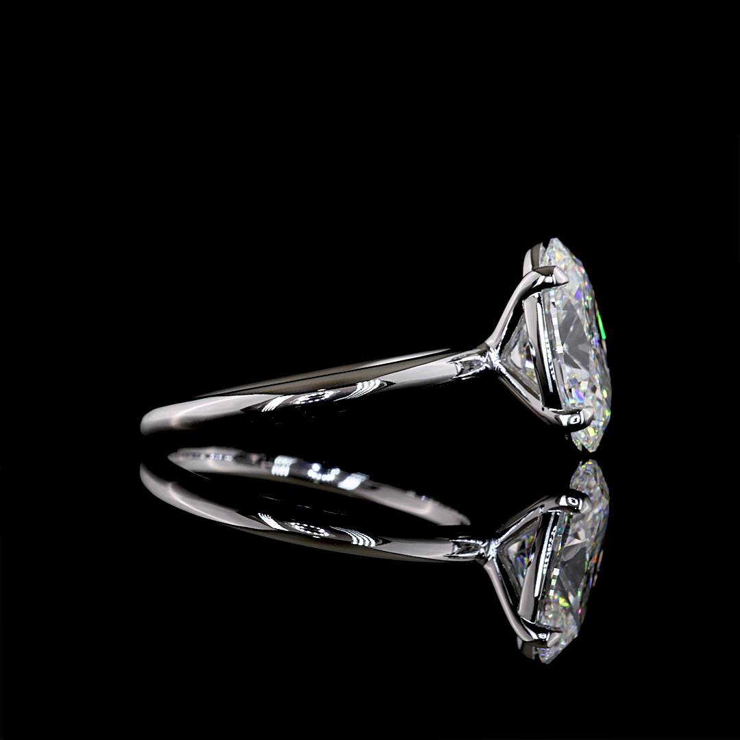 3.10 CT Oval Lab Grown Diamond Solitaire Ring Sz. 7 (E Color and VVS2 Clarity)