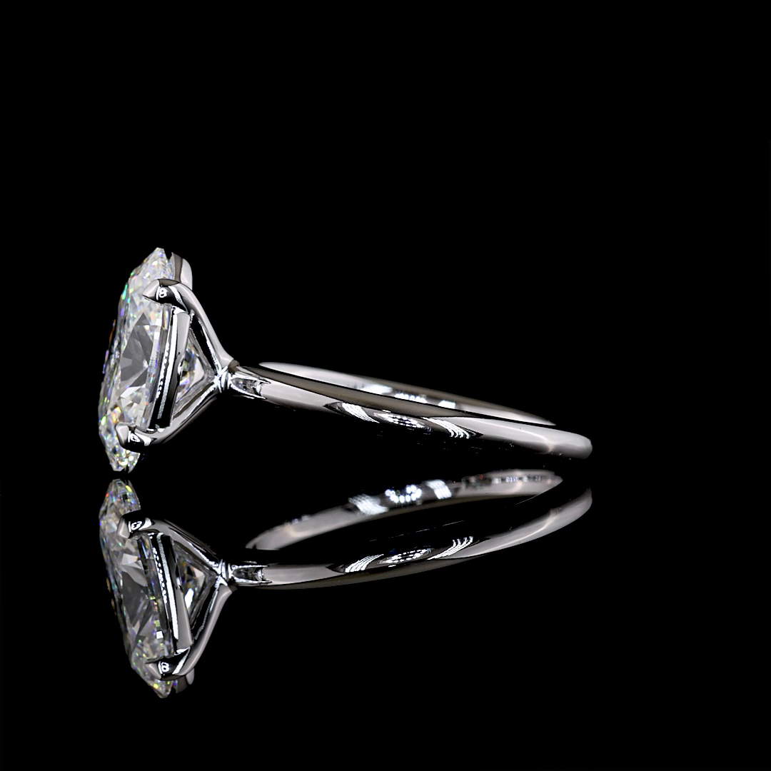 3.10 CT Oval Lab Grown Diamond Solitaire Ring Sz. 7 (E Color and VVS2 Clarity)