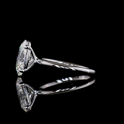 3.10 CT Oval Lab Grown Diamond Solitaire Ring Sz. 7 (E Color and VVS2 Clarity)