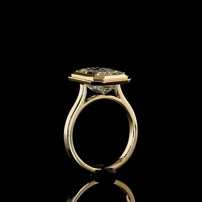 6.09 CT Emerald Lab Grown Diamond Solitaire Ring Sz. 6.5 (D Color and VVS2 Clarity)