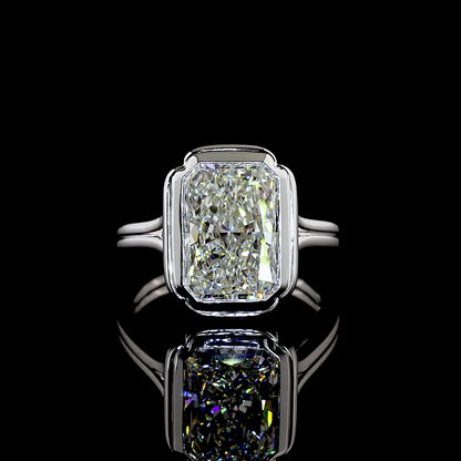 5.06 CT Radiant Lab Grown Diamond Solitaire Ring Sz. 6.5 (E Color and VVS2 Clarity)