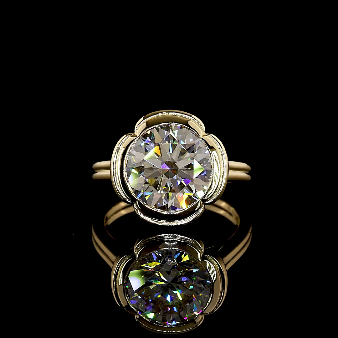 5.03 CT Round Lab Grown Diamond Solitaire Ring Sz. 6.5 (E Color and VVS2 Clarity)