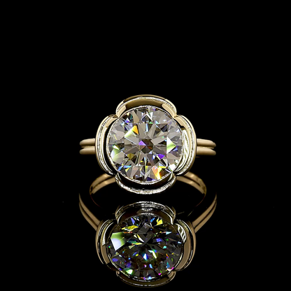 5.03 CT Round Lab Grown Diamond Solitaire Ring Sz. 6.5 (E Color and VVS2 Clarity)