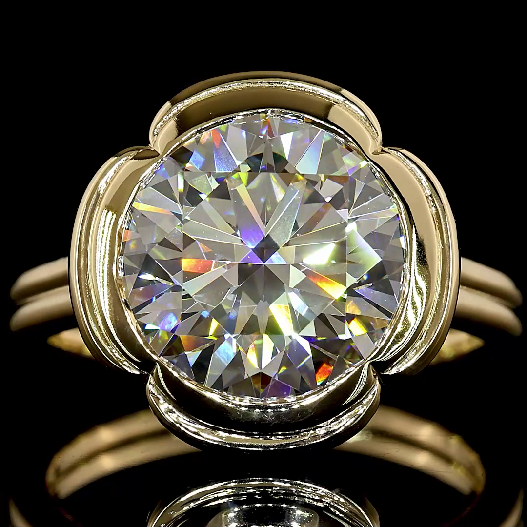 5.03 CT Round Lab Grown Diamond Solitaire Ring Sz. 6.5 (E Color and VVS2 Clarity)