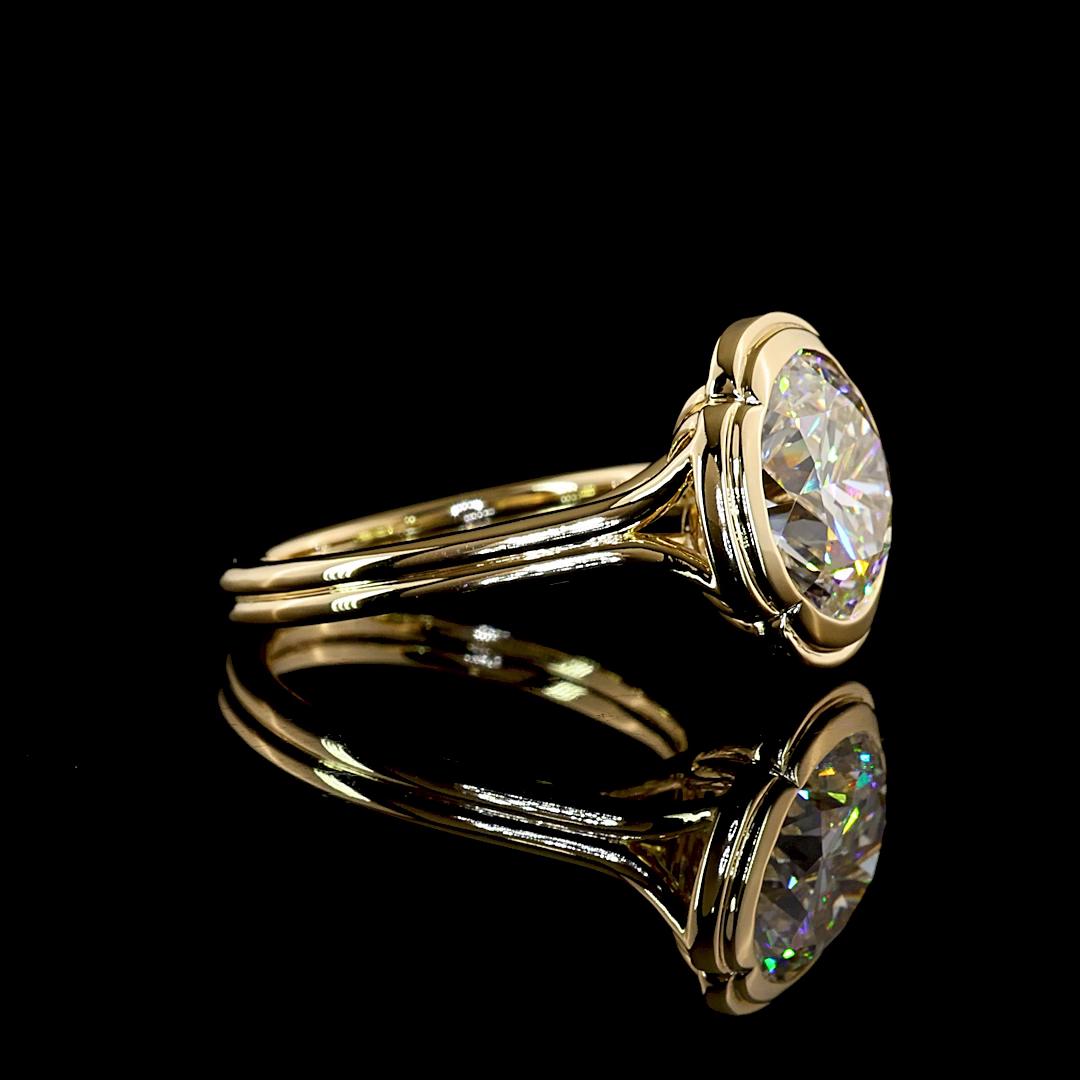 5.03 CT Round Lab Grown Diamond Solitaire Ring Sz. 6.5 (E Color and VVS2 Clarity)