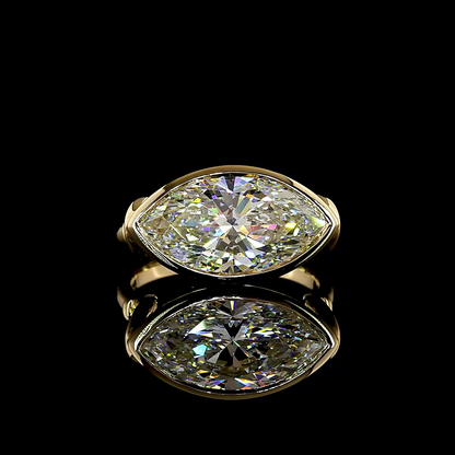 5.17 CT Marquise Lab Grown Diamond Solitaire Ring Sz. 6.5 (F Color and VS1 Clarity)