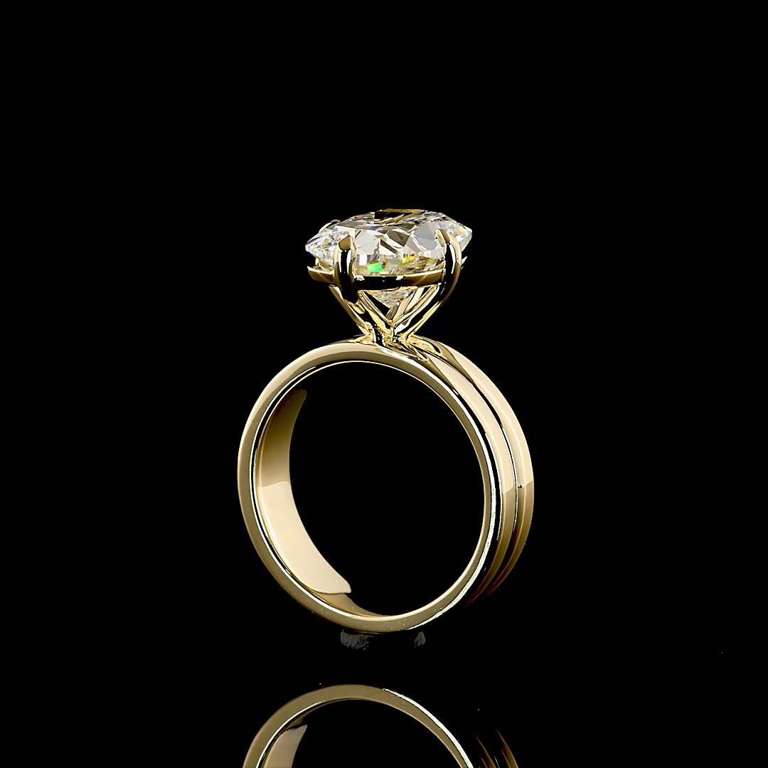 5.02 CT Cushion Brilliant Lab Grown Diamond Solitaire Ring Sz. 6.5 (E Color and VVS2 Clarity)