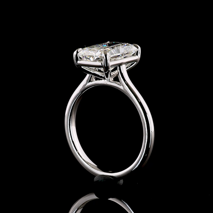 3.53 CT Radiant Lab Grown Diamond Solitaire Ring Sz. 6.5 (F Color and VVS2 Clarity)