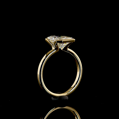 3.25 CT Radiant Lab Grown Diamond Solitaire Ring Sz. 6.5 (F Color and VVS2 Clarity)