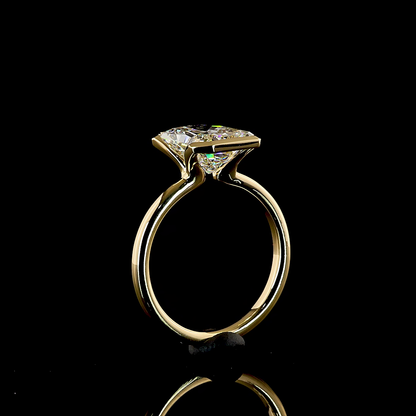 3.80 CT Radiant Lab Grown Diamond Solitaire Ring Sz. 6.5 (F Color and VVS2 Clarity)