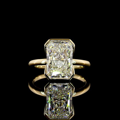 4.19 CT Radiant Lab Grown Diamond Solitaire Ring Sz. 6.5 (E Color and VVS2 Clarity)