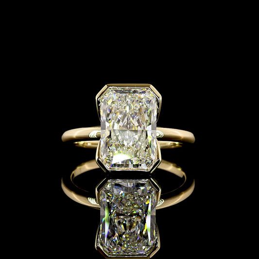 4.19 CT Radiant Lab Grown Diamond Solitaire Ring Sz. 6.5 (E Color and VVS2 Clarity)