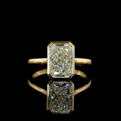 2.79 CT Radiant Lab Grown Diamond Solitaire Ring Sz. 6.5 (F Color and VS1 Clarity)
