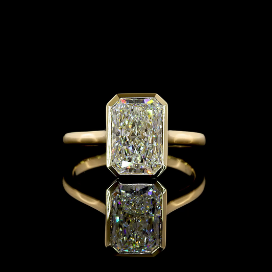 2.79 CT Radiant Lab Grown Diamond Solitaire Ring Sz. 6.5 (F Color and VS1 Clarity)