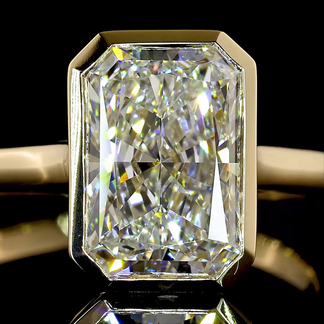 2.79 CT Radiant Lab Grown Diamond Solitaire Ring Sz. 6.5 (F Color and VS1 Clarity)