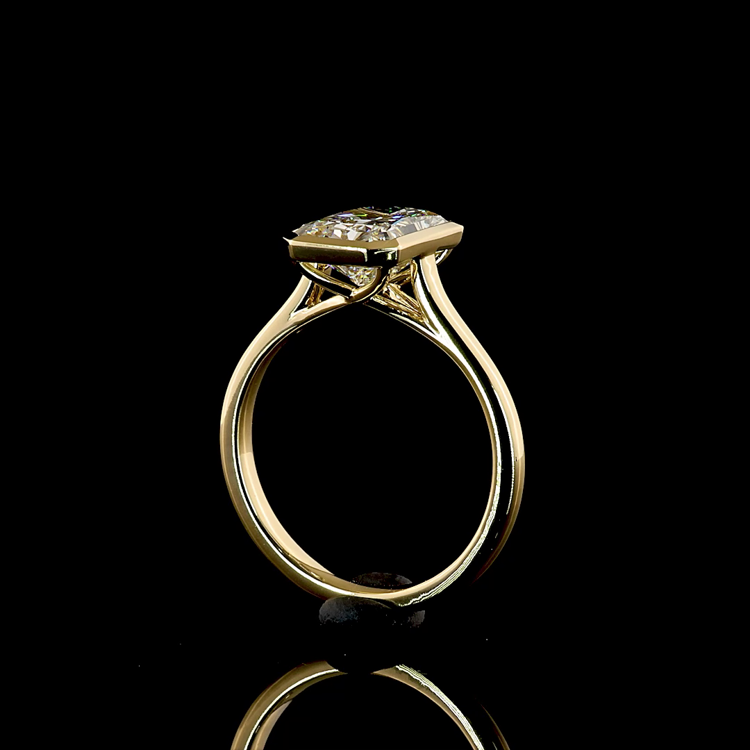 2.79 CT Radiant Lab Grown Diamond Solitaire Ring Sz. 6.5 (F Color and VS1 Clarity)
