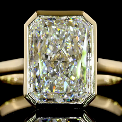 2.81 CT Radiant Lab Grown Diamond Solitaire Ring Sz. 6.5 (F Color and VVS2 Clarity)