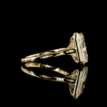 2.81 CT Radiant Lab Grown Diamond Solitaire Ring Sz. 6.5 (F Color and VVS2 Clarity)