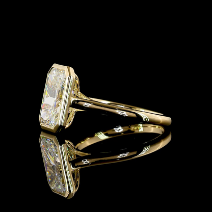 2.81 CT Radiant Lab Grown Diamond Solitaire Ring Sz. 6.5 (F Color and VVS2 Clarity)