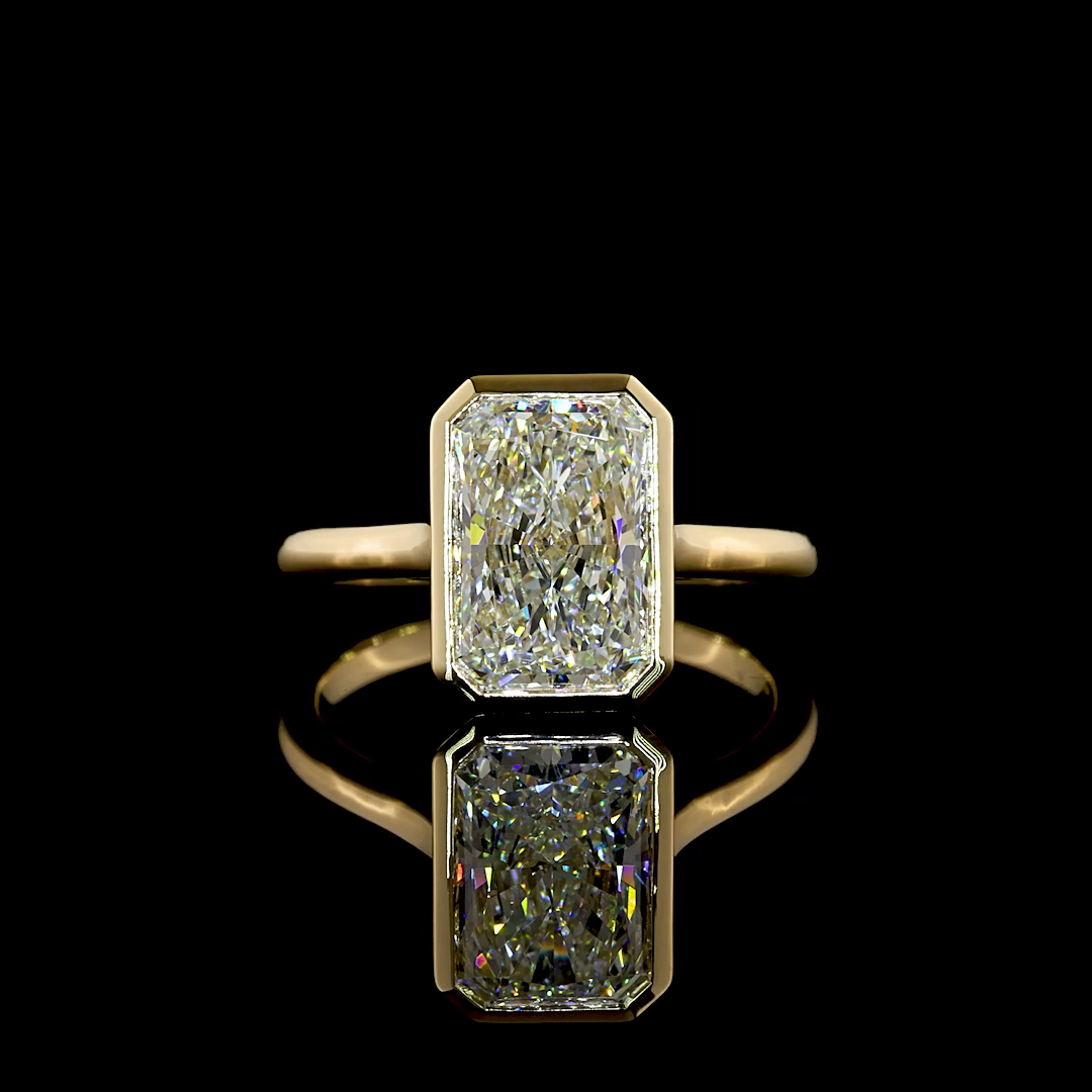 3.17 CT Radiant Lab Grown Diamond Solitaire Ring Sz. 6.5 (E Color and VVS2 Clarity)