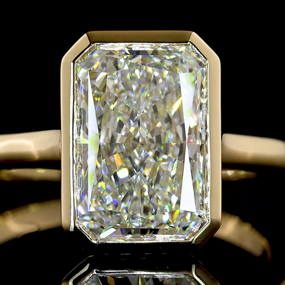 3.17 CT Radiant Lab Grown Diamond Solitaire Ring Sz. 6.5 (E Color and VVS2 Clarity)