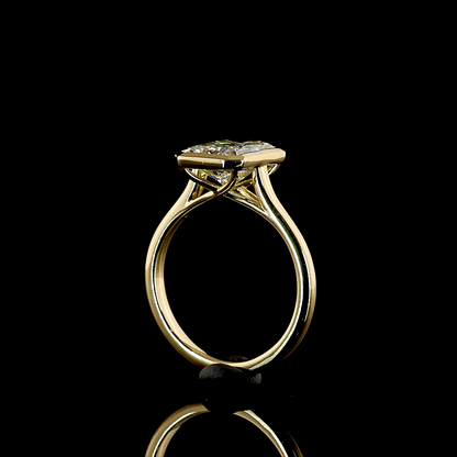 3.19 CT Radiant Lab Grown Diamond Solitaire Ring Sz. 6.5 (F Color and VVS2 Clarity)