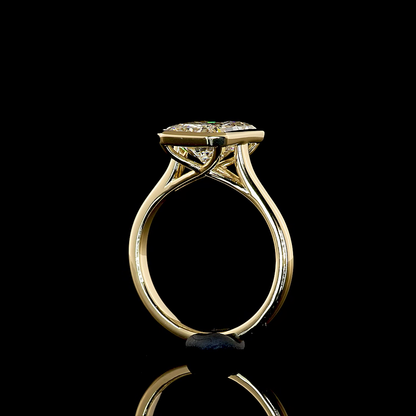 3.73 CT Radiant Lab Grown Diamond Solitaire Ring Sz. 6.5 (F Color and VS1 Clarity)