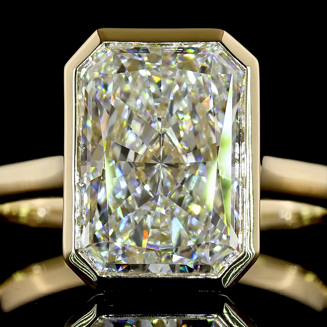 4.13 CT Radiant Lab Grown Diamond Solitaire Ring Sz. 6.5 (E Color and VVS2 Clarity)