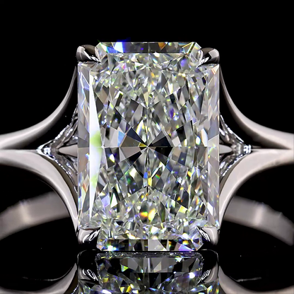 2.72 CT Radiant Lab Grown Diamond Solitaire Ring Sz. 6.5 (F Color and VVS2 Clarity)