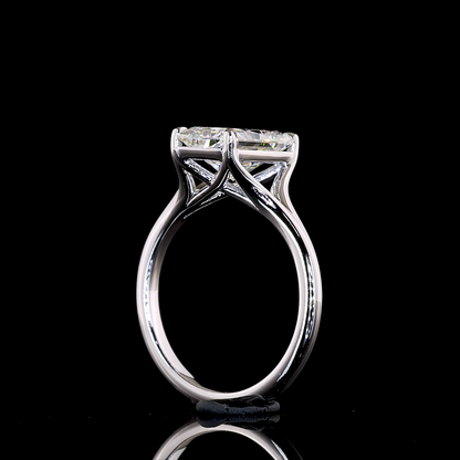 2.72 CT Radiant Lab Grown Diamond Solitaire Ring Sz. 6.5 (F Color and VVS2 Clarity)